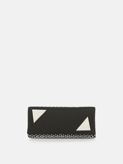 Attico Mini Clutch ''midnight'' Black E Crystal In Black And Crystal