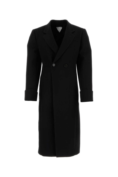 Shop Bottega Veneta Structured Coat In Black