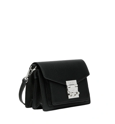 Shop Mcm Tracy Patricia Women's Black Leather Mini Crossbody Bag