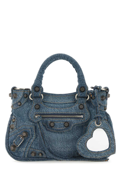 Shop Balenciaga Neo Cagole Small Tote Bag In Blue