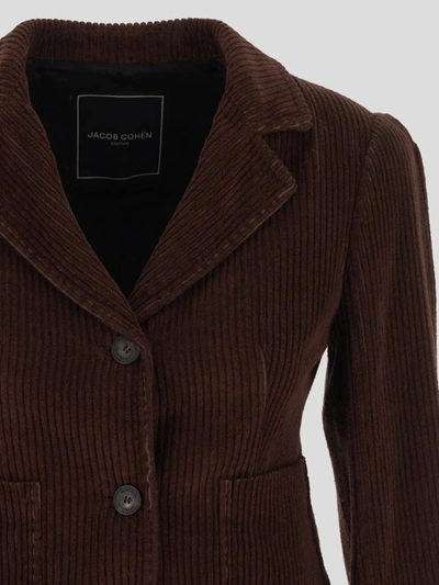 Shop Jacob Cohen Jackets In Chocolate Brown