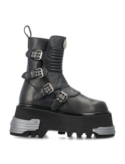 Shop Kate Cate Combat Nedium Boot In Black