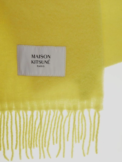 Shop Maison Kitsuné Maison Kitsune' Scarfs In Yellow