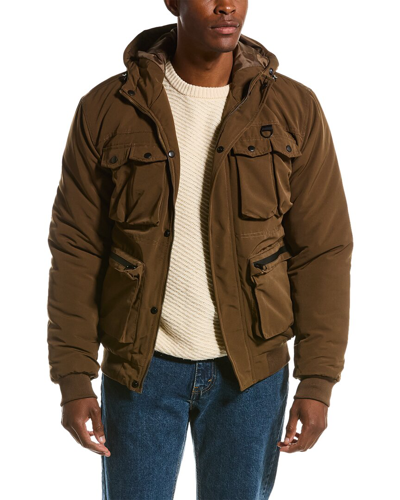 Shop American Stitch Hooded In Brown