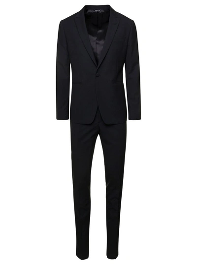 Shop Reveres 1949 Single-breasted Suit In Black Wool Blend