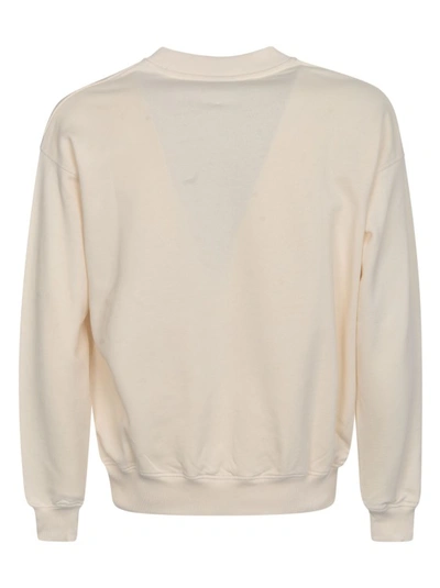 Shop Drôle De Monsieur Text-print Cotton Sweatshirt In Grey