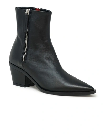 Shop Halmanera Gema20 Black Leather Baron Ankle Boots