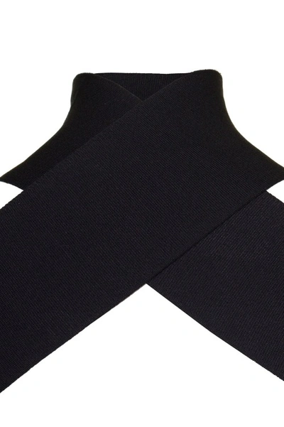 Shop Gauge81 Molins' Black Top With Choker Detail And Extra Long Sleeves In Rayon Blend