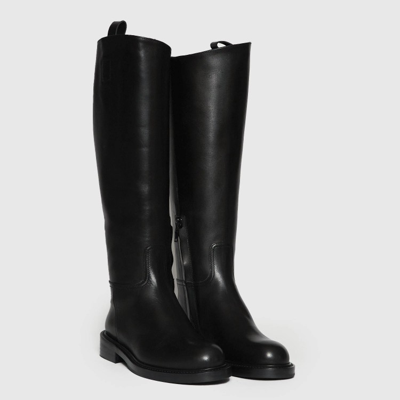 Shop Guglielmo Rotta Kos Black Leather Boot