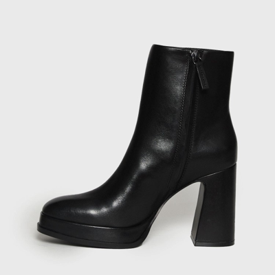 Shop Ash Alyx Ankle Boot In Black Leather