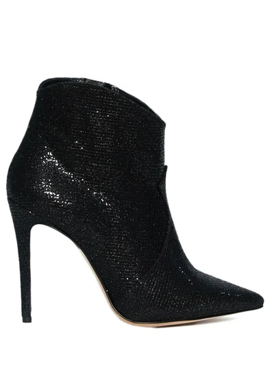 Shop Anna F Ankle Boot In Black Fabric