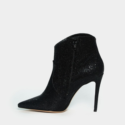 Shop Anna F Ankle Boot In Black Fabric
