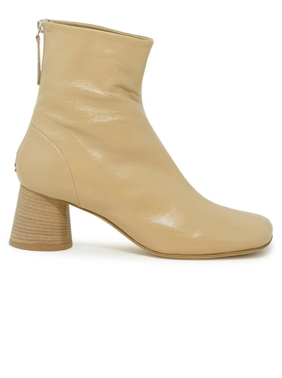 Shop Halmanera Dani26 Desert Leather Glaze Ankle Boots In Neutrals