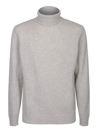 Shop Dell'oglio High Neck Sweater In Grey