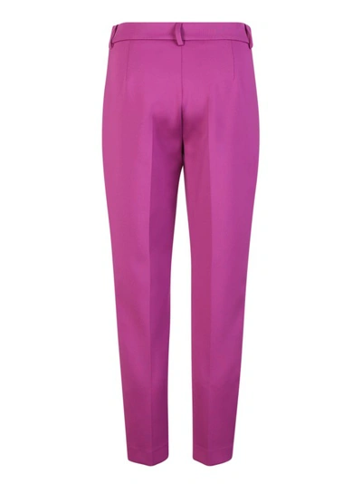 Shop Blanca Vita Purple Mid-rise Pants In Pink