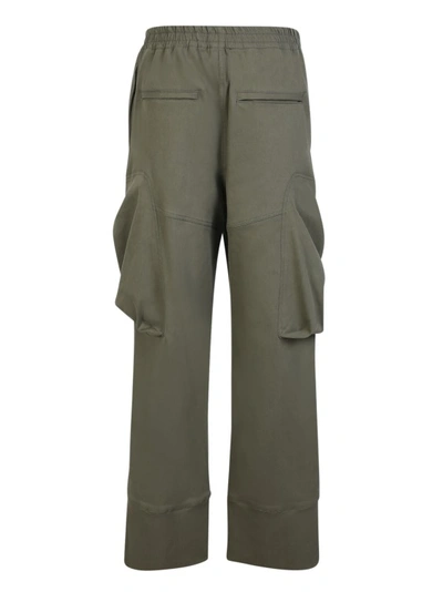 Shop Blanca Vita Military Green Cargo Trousers In Grey