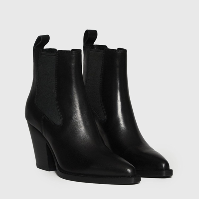 Shop Ash Emi Ankle Boot In Black Leather