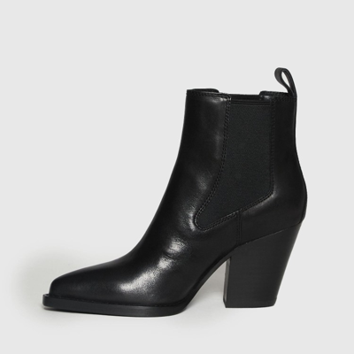 Shop Ash Emi Ankle Boot In Black Leather