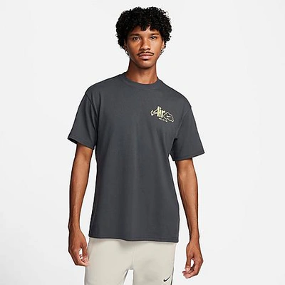 Shop Nike Men's Sportswear Max90 Embrace The Air Graphic T-shirt In Anthracite