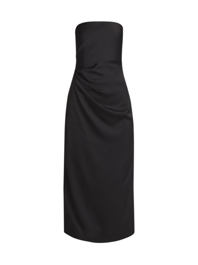 Shop Derek Lam 10 Crosby Women's Harriet Strapless Midi-dress In Black