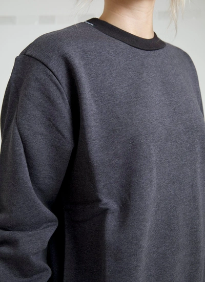 Shop Dolce & Gabbana Dark Gray Cotton Crew Neck Pullover Sweater