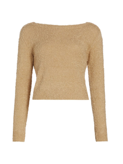 Shop Atm Anthony Thomas Melillo Women's Bouclé Sweater In Soft Fawn