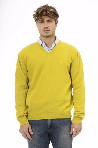 Shop Sergio Tacchini Yellow Wool Sweater
