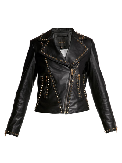 Shop As By Df Women's Stevie Upcycled Leather Jacket In Black