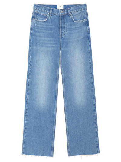 Shop Anine Bing Women's Hugh Wide-leg Jeans In Panama Blue