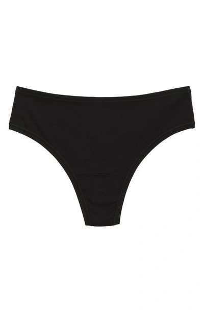 Shop Hanky Panky Playstretch Natural Rise Thong In Black