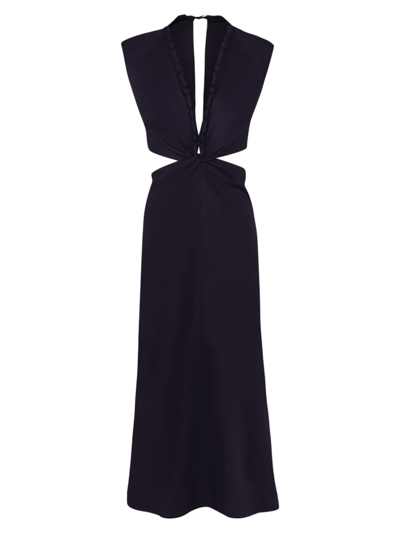 Shop Vix By Paula Hermanny Women's Raira Twist Maxi Dress In Black