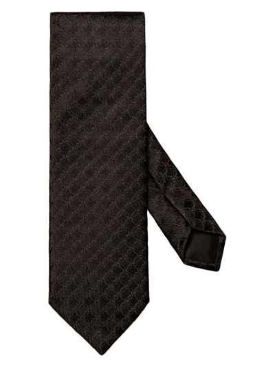 Shop Eton Men's Floral Jacquard Silk Tie In Black