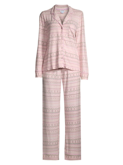 Shop Splendid Women's Fair-isle 2-piece Pajama Set In Neutral