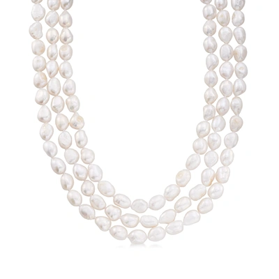 Shop Ross-simons 10-11mm Cultured Pearl Long Endless Necklace In Multi