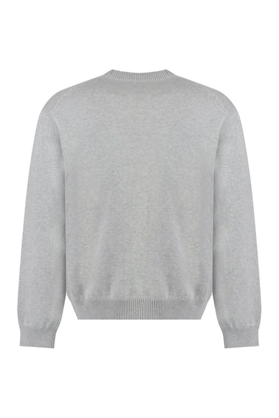 Shop Kenzo Wool-blend Crew-neck Sweater In Grey