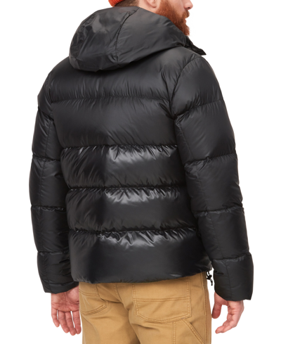 Shop Marmot Men's Guides Quilted Full-zip Hooded Down Jacket In Black