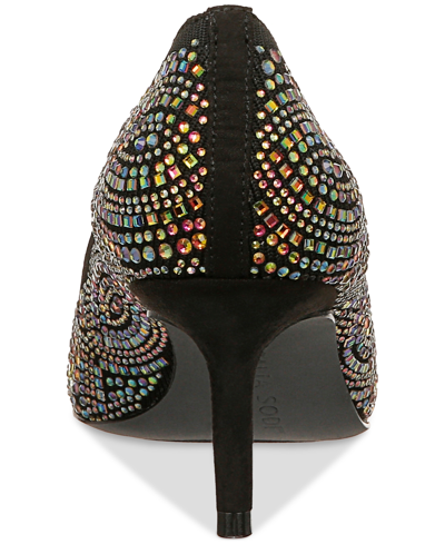 Shop Thalia Sodi Women's Heathere Slip-on Pointed-toe Mid-heel Pumps In Grey Flyknit