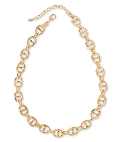Shop On 34th Pop-tab Link Collar Necklace, 16-1/2" + 2" Extender, Created For Macy's In Gold