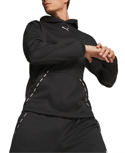 Shop Puma Men's Pwrfleece Long Sleeve Performance Hoodie In  Black
