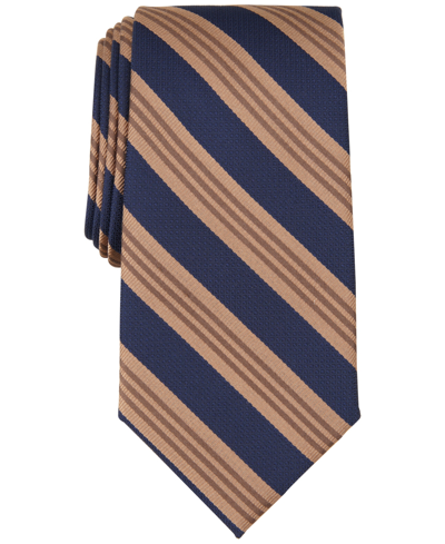 Shop Michael Kors Men's Astrid Stripe Tie In Dark Navy