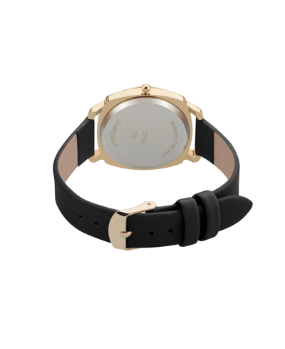 Jessica Carlyle Women's Analog Black Leather Strap Plain Watch 34mm In Black,black