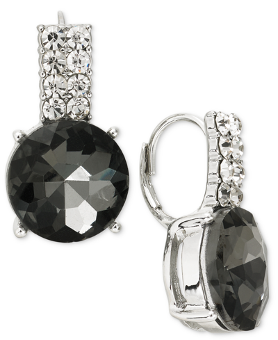 Shop On 34th Silver-tone Color Crystal Drop Earrings, Created For Macy's