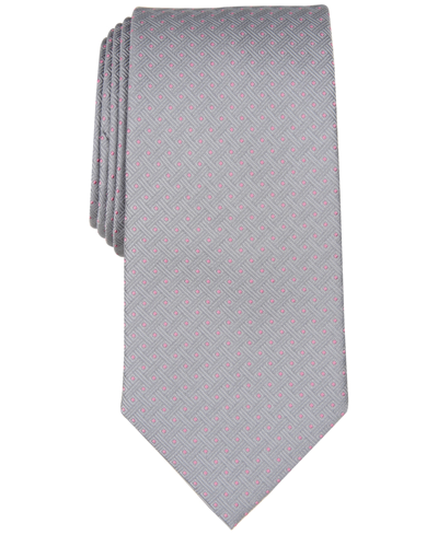 Shop Michael Kors Men's Corbett Mini-geo Tie In Grey