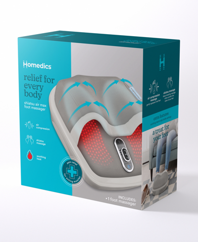 Homedics Shiatsu Air Max Foot Massager With Heat In Gray