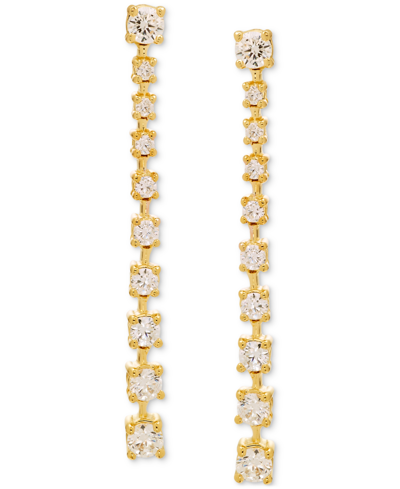 Shop Macy's Diamond Graduated Linear Drop Earrings (1 Ct. T.w.) In 14k Gold In K Yellow Gold
