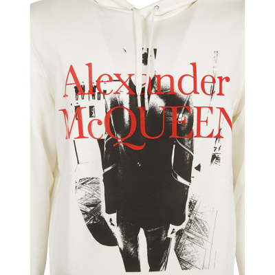 Shop Alexander Mcqueen Printed Hooded Sweatshirt