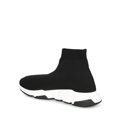 Balenciaga Speed 2.0 Logo-print Glittered Stretch-knit High-top Sneakers