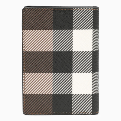 Shop Burberry Beige Card Case In Coated Canvas