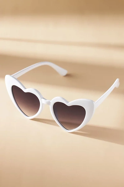 Eyeking Heart Sunglasses In White