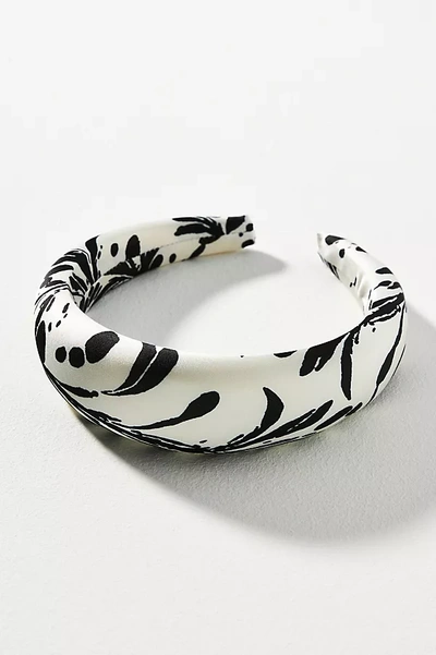 Shop By Anthropologie Mod Floral Puffy Headband In White